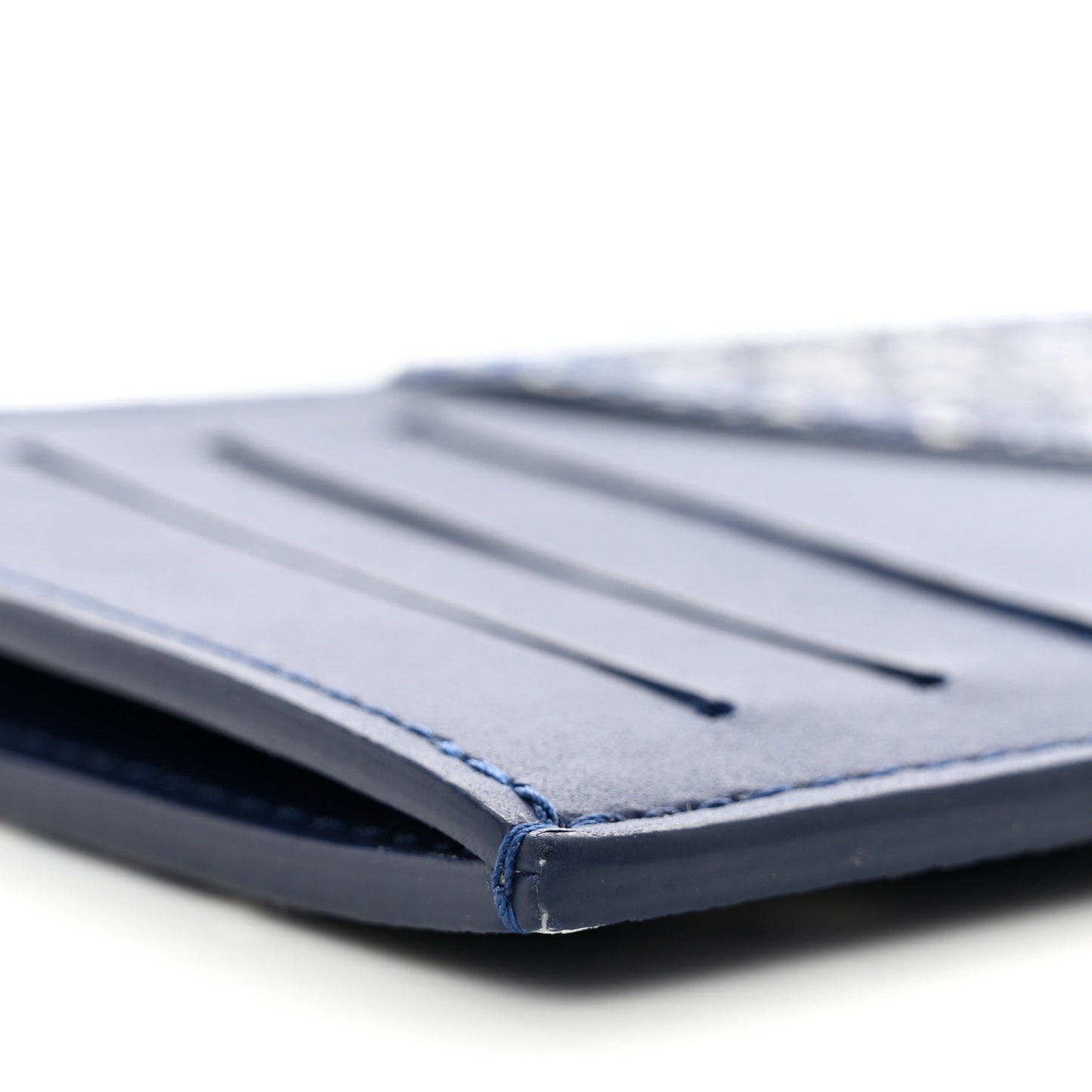 Cowhide Monogram Bandana Coin Card Holder Blue