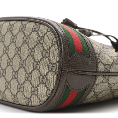Gucci GG Supreme Monogram Web Ophidia Bucket Bag Brown 10 of 10