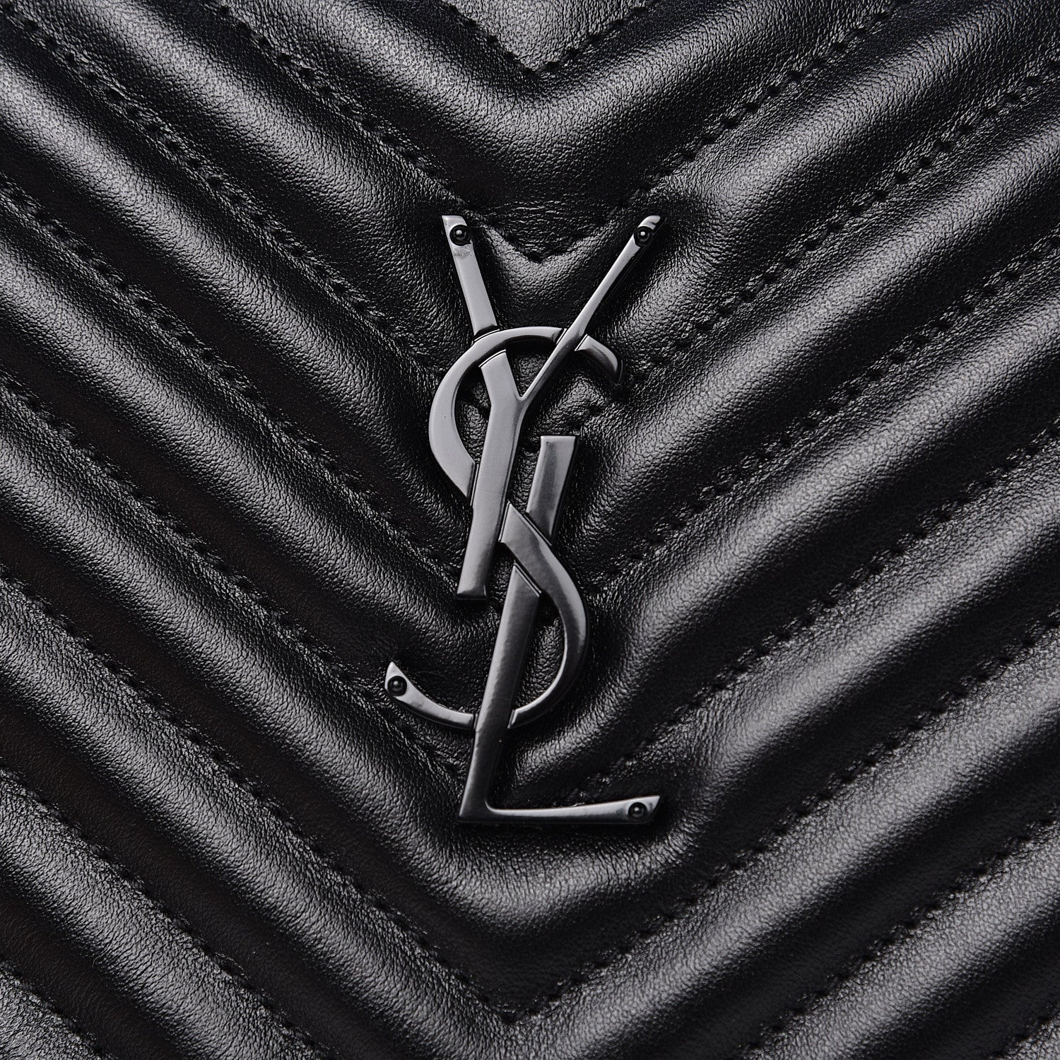 Saint Laurent Calfskin Matelasse Monogram Lou Camera Bag Black 9 of 9