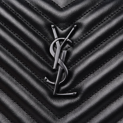 Saint Laurent Calfskin Matelasse Monogram Lou Camera Bag Black 9 of 9