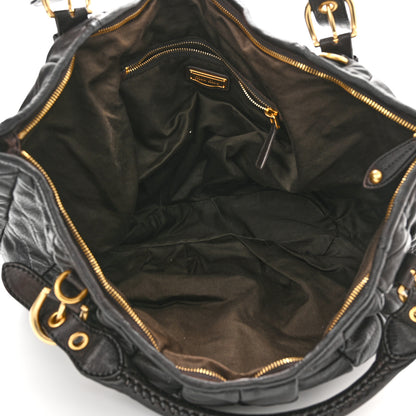 Miu Miu Nappa Large Patchwork Tote Black 4 of 9