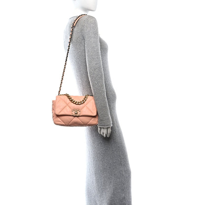 Chanel Lambskin Quilted Medium Chanel 19 Flap Light Pink 2 of 11