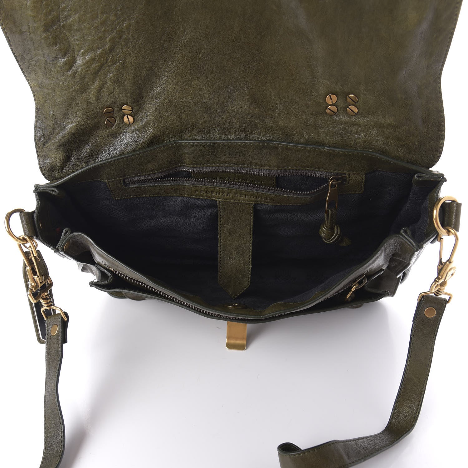 Proenza Schouler Lambskin PS1 Medium Satchel Military 6 of 10