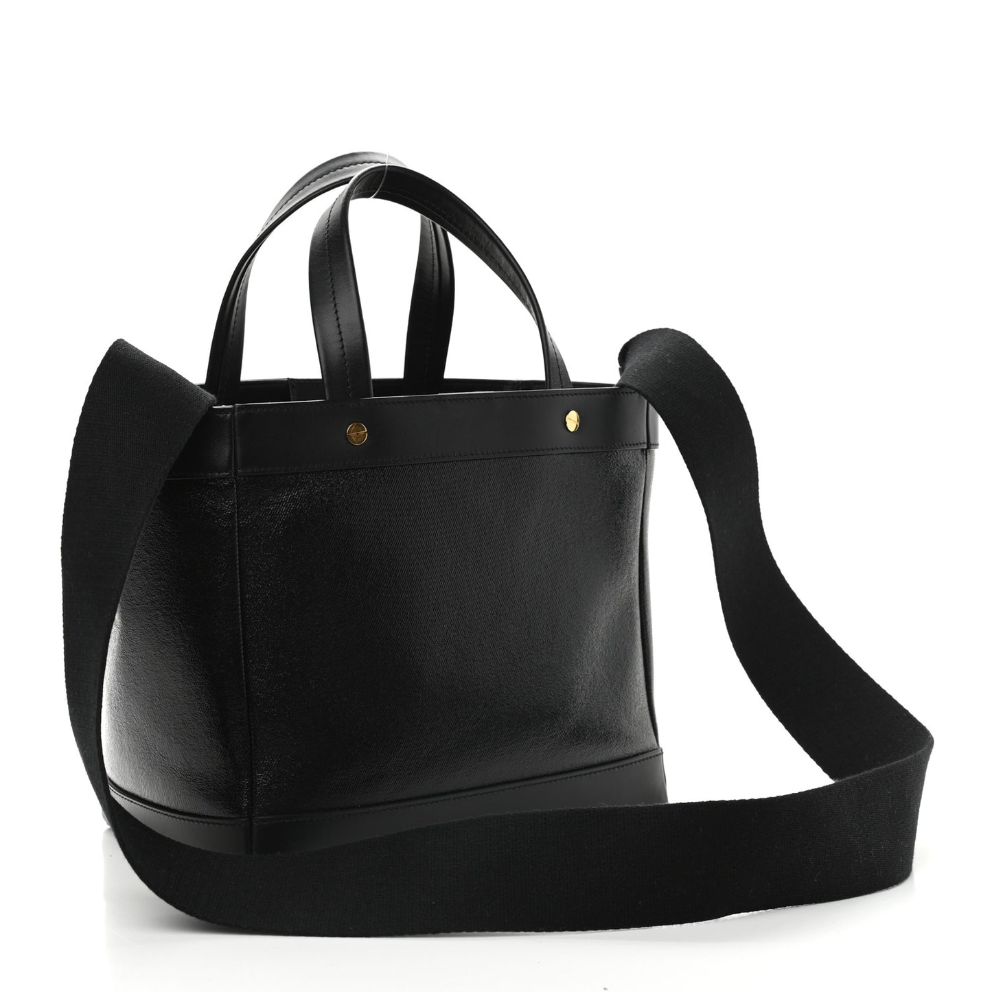 Coated Denim Logo T Screw Tote Black