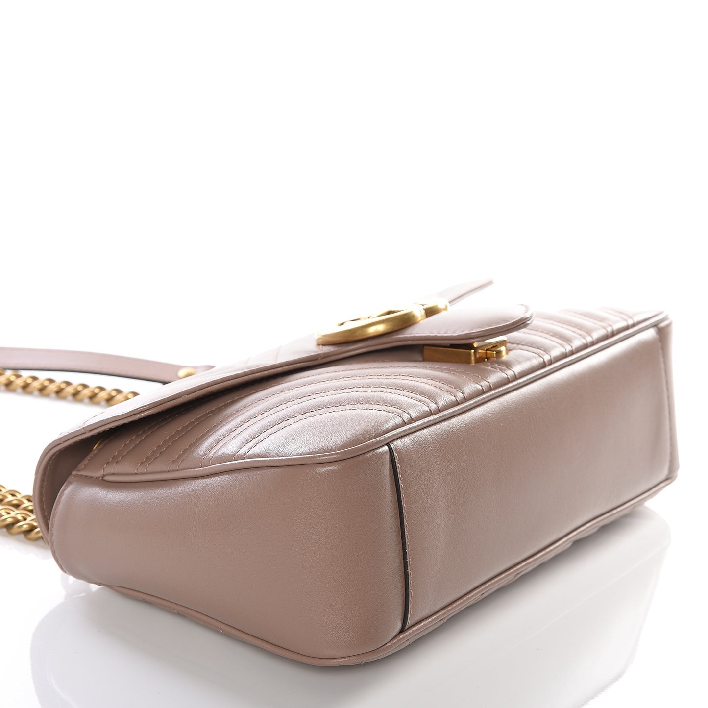 Calfskin Matelasse Small GG Marmont Shoulder Bag Porcelain Rose