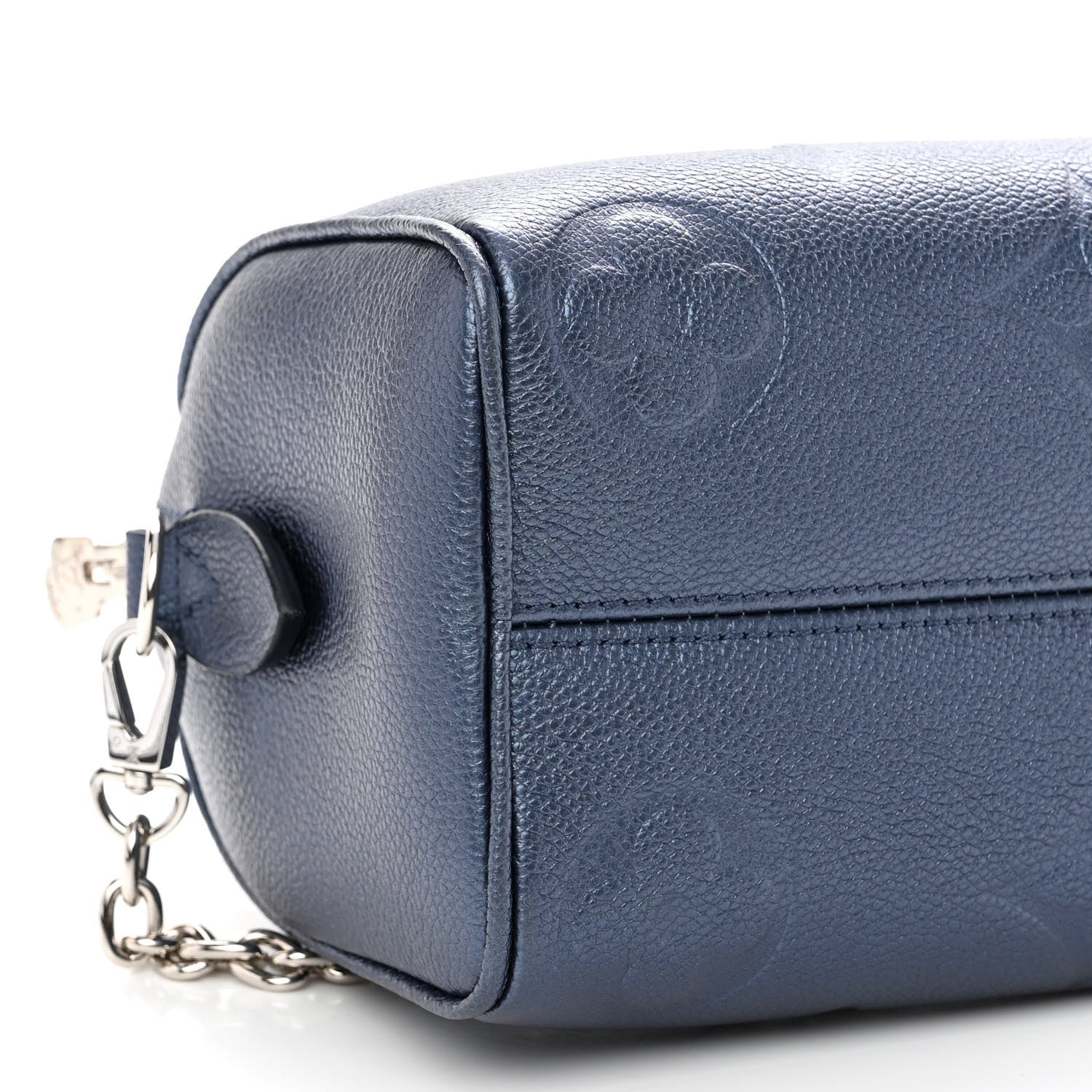 Louis Vuitton Metallic Empreinte Monogram Giant Speedy Bandouliere 20 Navy Nacre 8 of 9