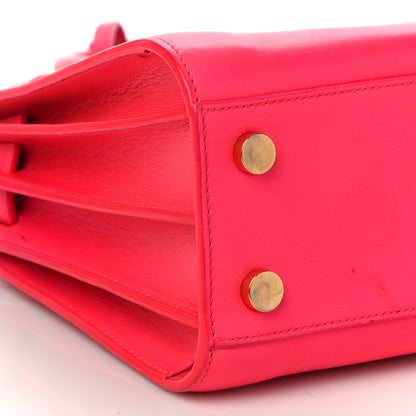 Saint Laurent Calfskin Nano Sac De Jour Lipstick Fuchsia 8 of 10