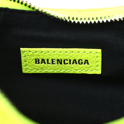 Balenciaga Agneau Arena Le Cagole Chain Shoulder Bag XS Fluo Yellow 7 of 11