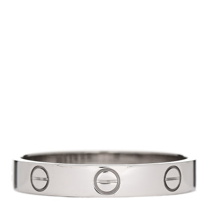 Cartier 18K White Gold 3.5mm LOVE Wedding Band Ring 59 8.75 3 of 4