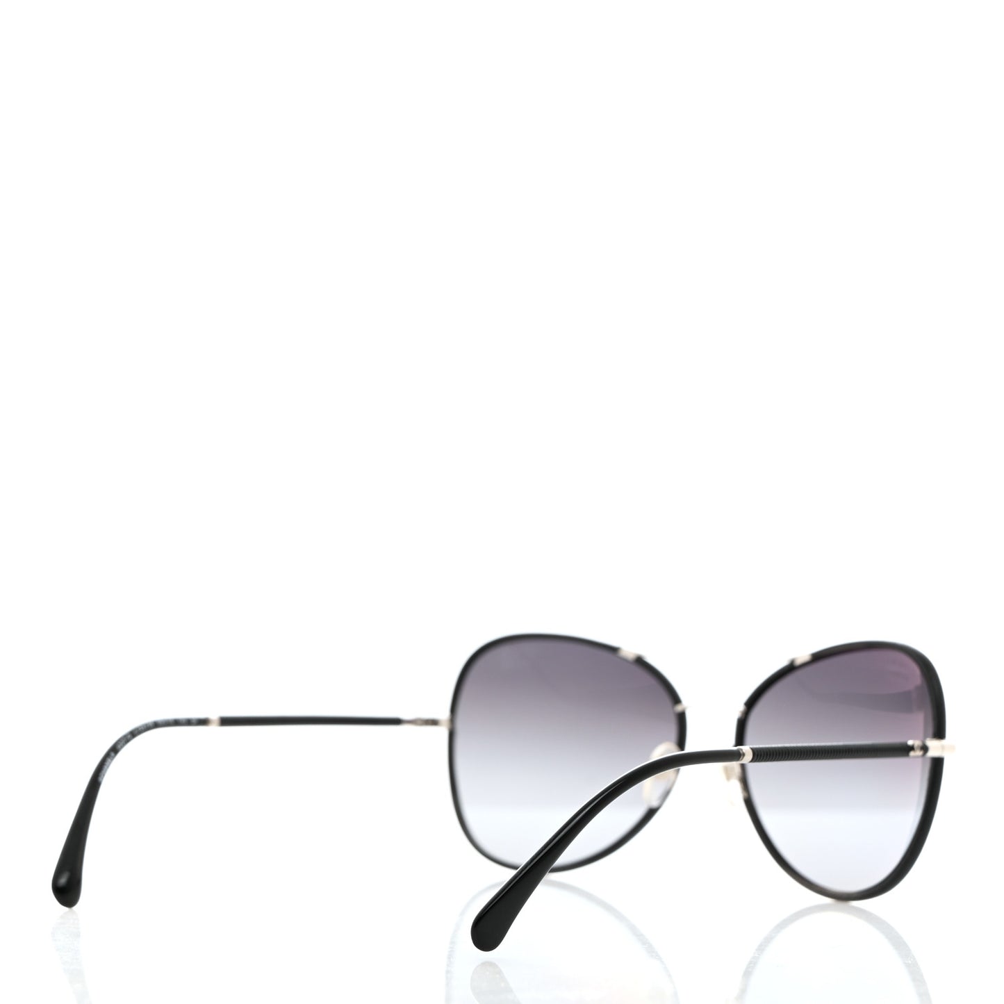 Metal Lambskin Polarized Pilot Fall Sunglasses 4227-Q Black