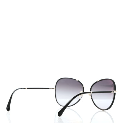 Chanel Metal Lambskin Polarized Pilot Fall Sunglasses 4227-Q Black 4 of 8