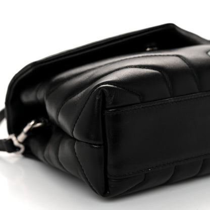 Saint Laurent Calfskin Y Quilted Monogram Toy Loulou Crossbody Bag Black 9 of 10