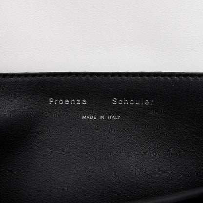 Proenza Schouler Elaphe Ayers Hava Clutch White Beige Silver 6 of 7