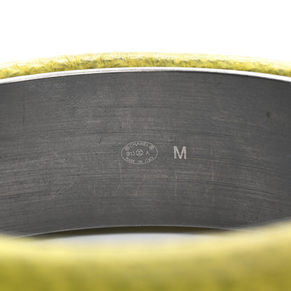 Chanel Coated Fabric CC Bracelet M Fluorescent Yellow 4 of 4