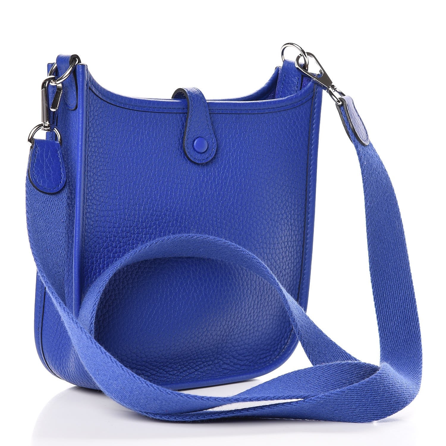 Hermes Taurillon Clemence Evelyne TPM Bleu Electrique 3 of 9