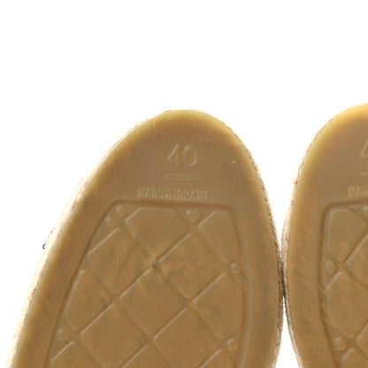 Chanel Patent Calfskin Crystal CC Espadrilles 40 White Black 7 of 9