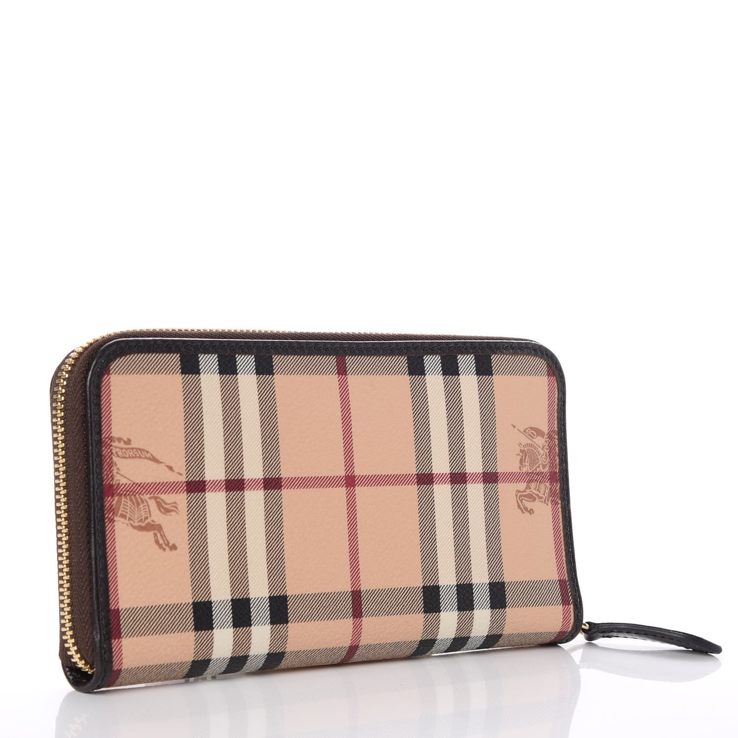 Haymarket Check Large Ziggy Zip Around Wallet Chocolate