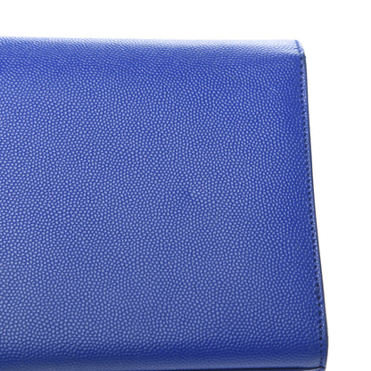 Saint Laurent Grain De Poudre Classic Monogram Cassandre Clutch Blue Majorelle 10 of 10