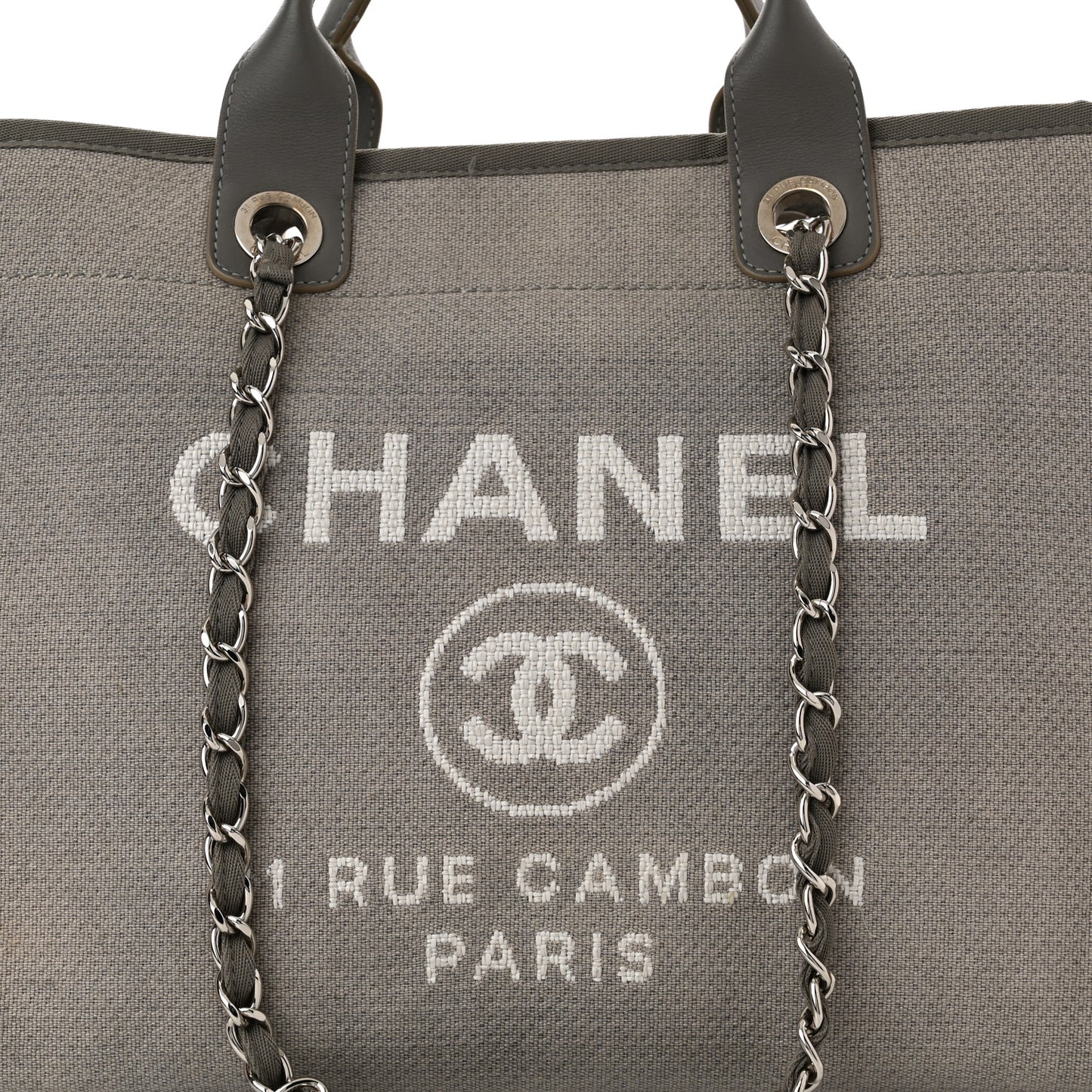 Canvas Large Deauville Tote Grey