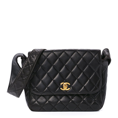 Chanel Lambskin Quilted CC Flap Shoulder Bag Black 1 of 13