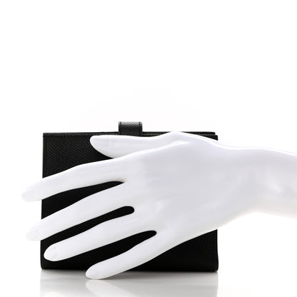 Hermes Epsom Monochrome Bearn Compact Wallet Black 2 of 7