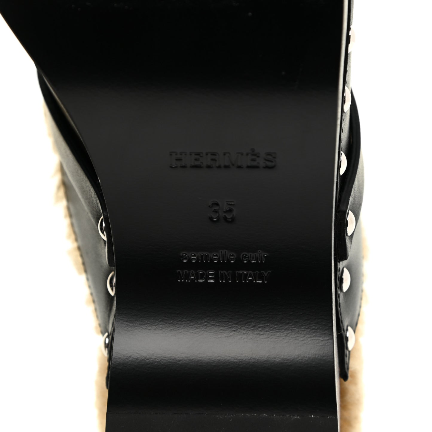 Calfskin Wool Carlotta Mules 35 Black