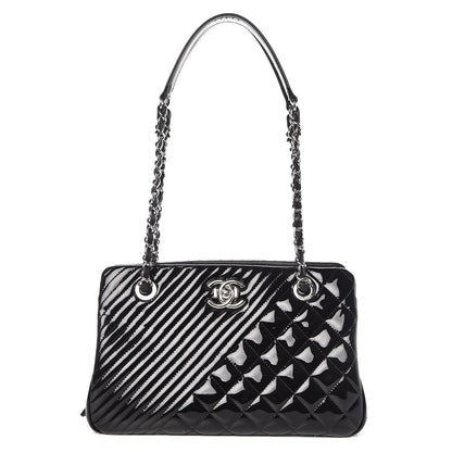 Chanel Patent Quilted Coco Boy Shoulder Bag Black 1 of 7