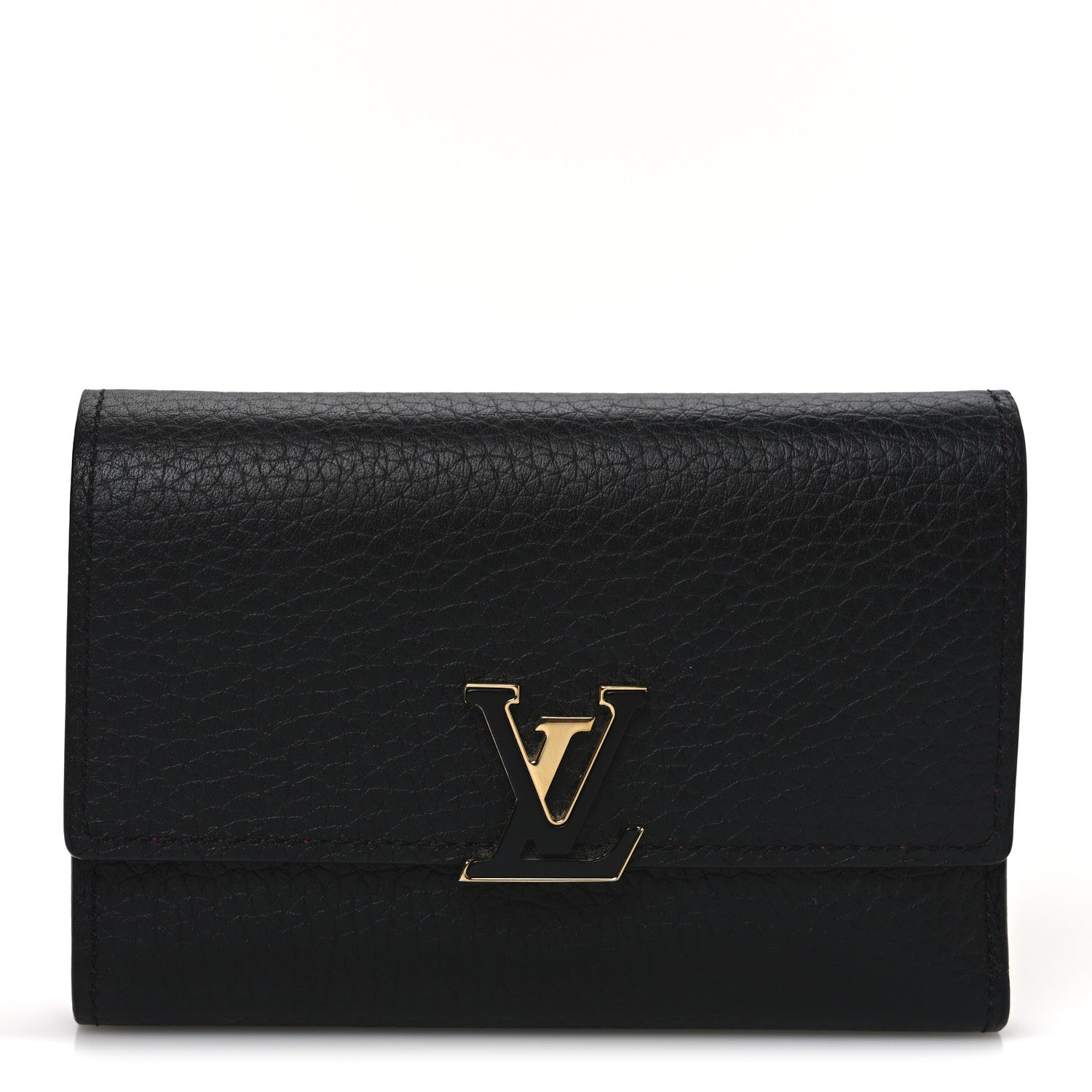 Louis Vuitton Taurillon Capucines Compact Wallet Black 1 of 7