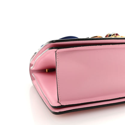 Gucci Calfskin Sylvie Web Small Queen Margaret Top Handle Bag Sugar Pink 9 of 10