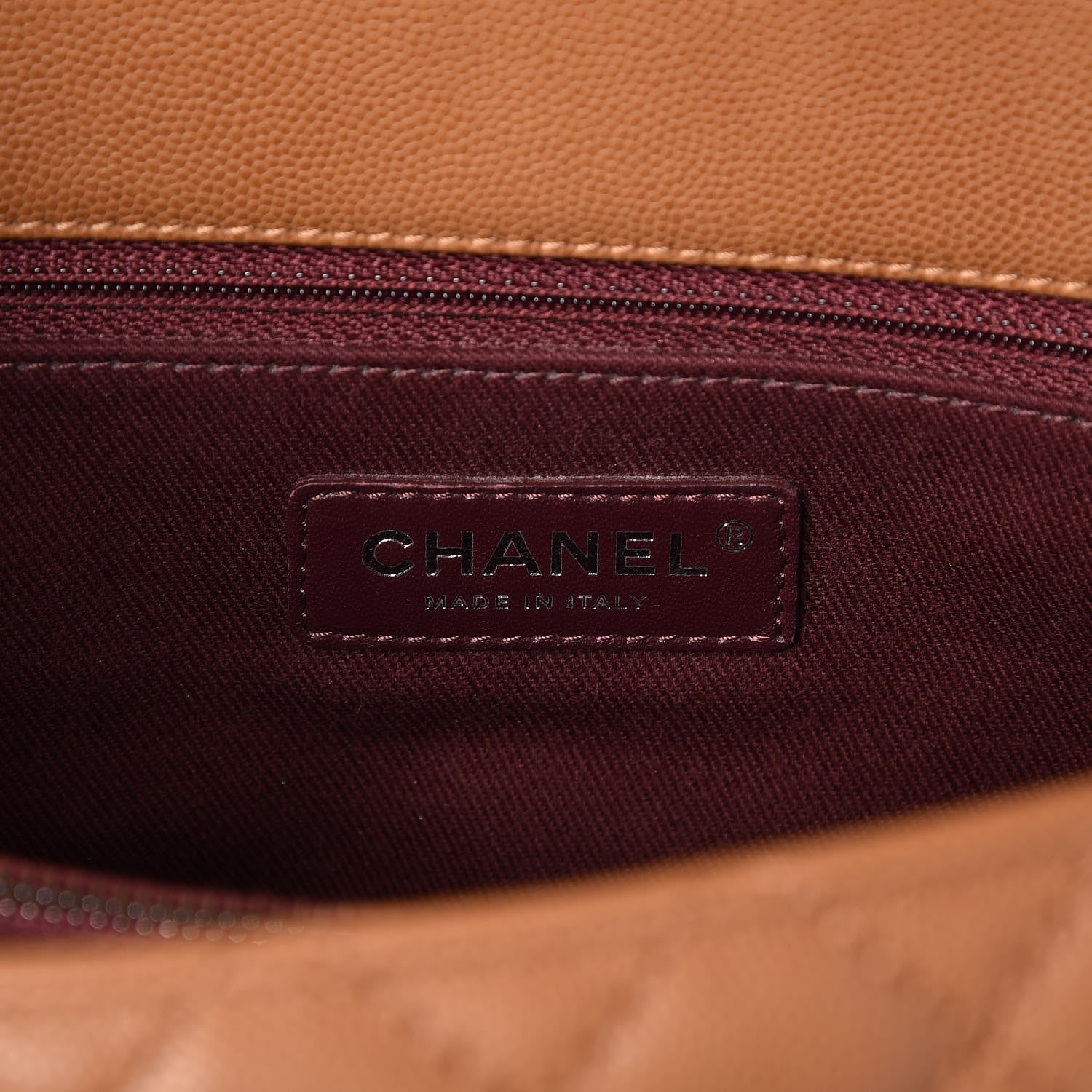 Chanel Caviar Quilted Medium Coco Handle Flap Camel 6 of 8