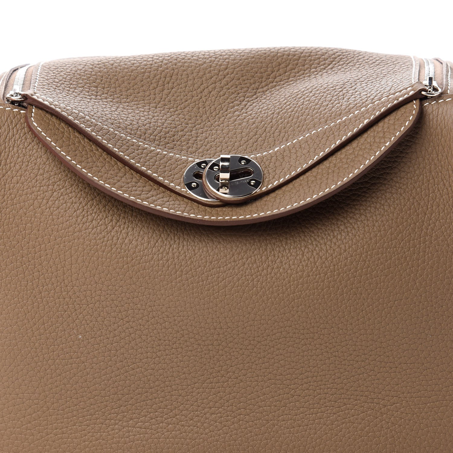 Hermes Taurillon Clemence Lindy 26 Etoupe 9 of 10