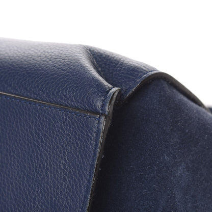 Celine Drummed Calfskin Suede Large Trapeze Navy 13 of 14
