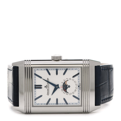 Jaeger-LeCoultre Stainless Steel Alligator 29.9mm Reverso Tribute Moon Manual Winding Watch Q3958420 2 of 5