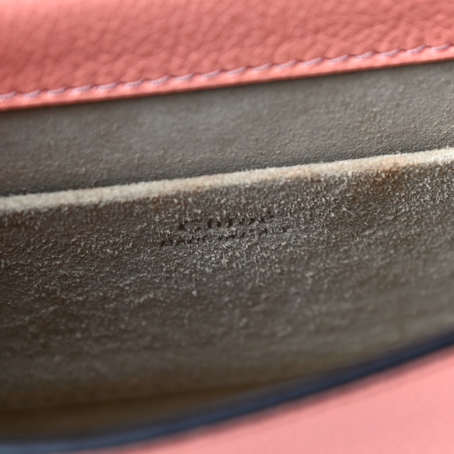 Calfskin Suede Small Nile Bracelet Bag Ideal Blush