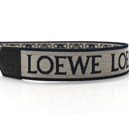 Loewe Calfskin Jacquard Anagram Strap Navy Black 6 of 6