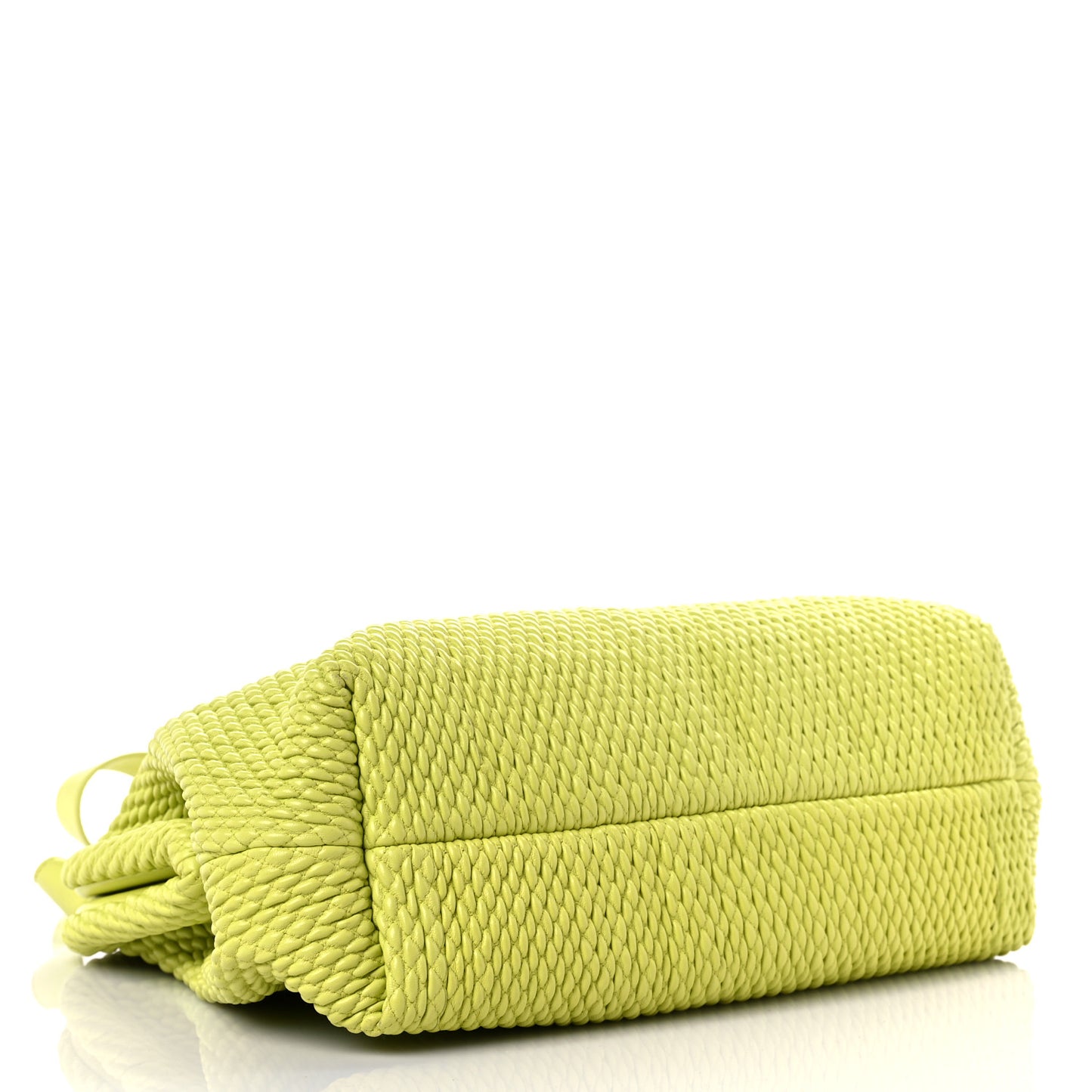 Lambskin Knit Large The Point Triangle Bag Seagrass