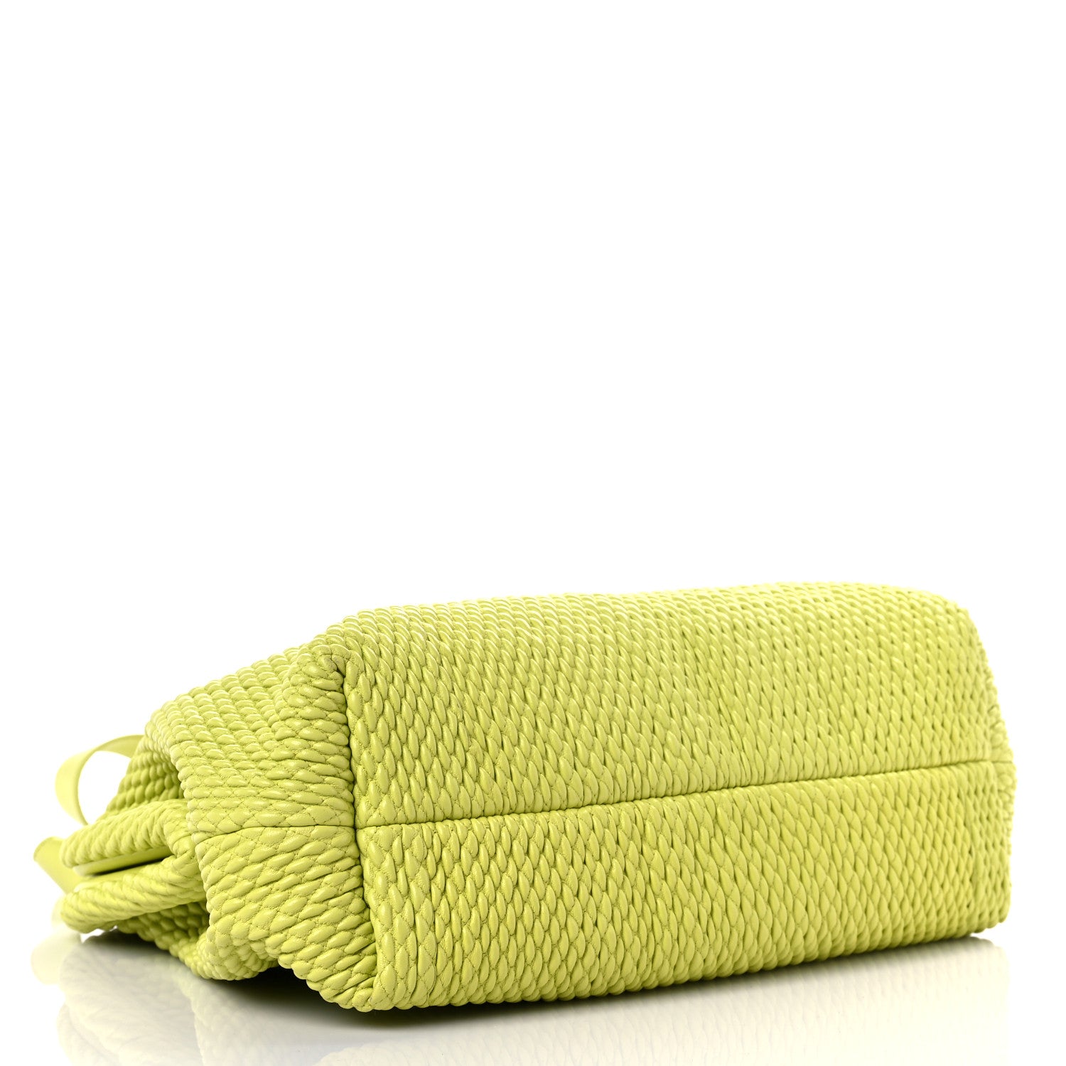 Bottega Veneta Lambskin Knit Large The Point Triangle Bag Seagrass 3 of 13