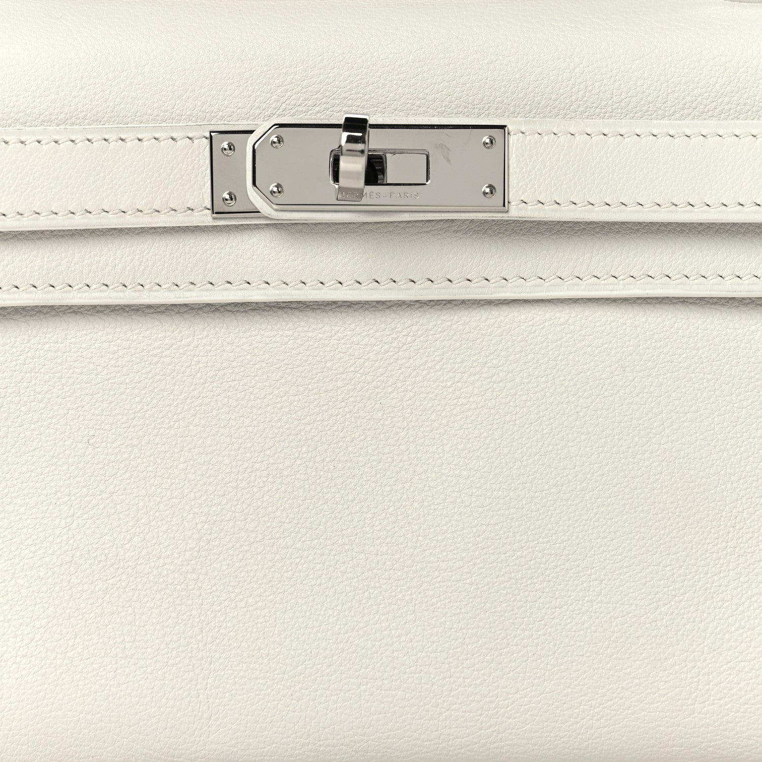 Hermes Swift Kelly Cut Clutch Pochette White 8 of 10