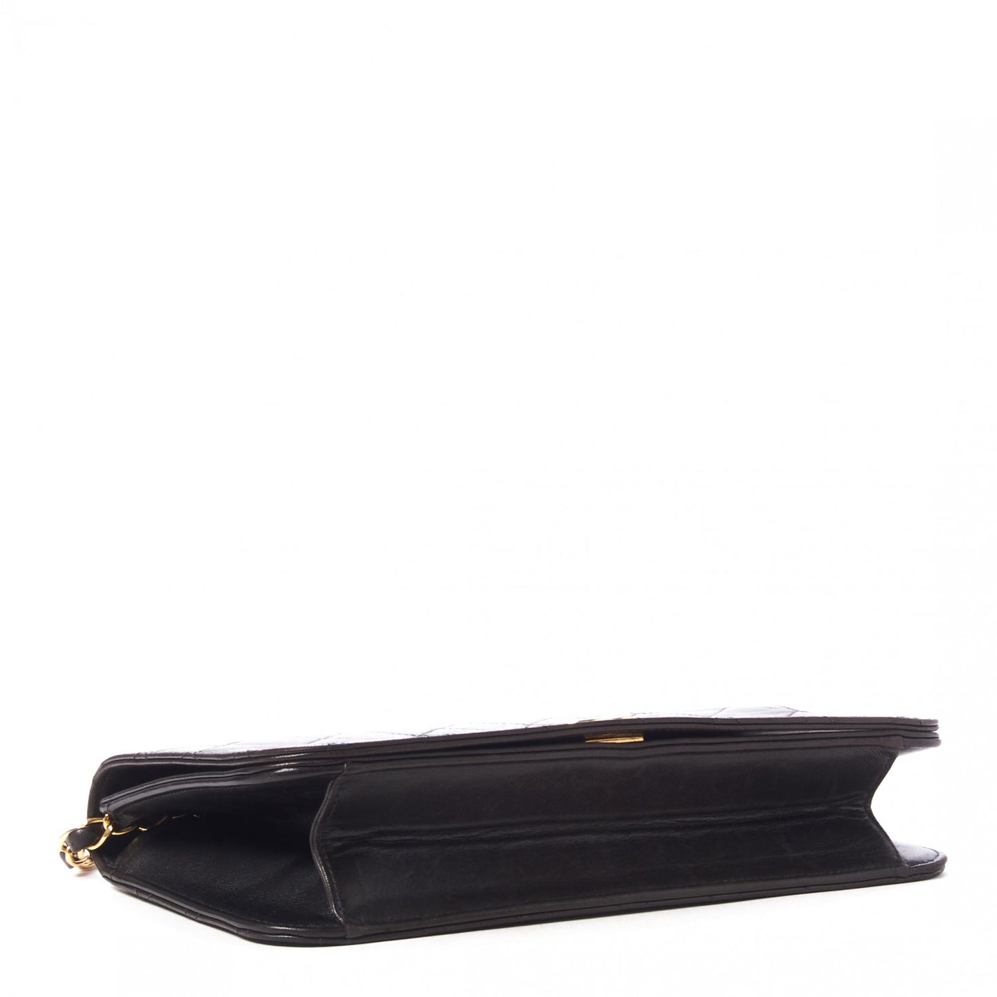 Lambskin Quilted Small Single Flap Black