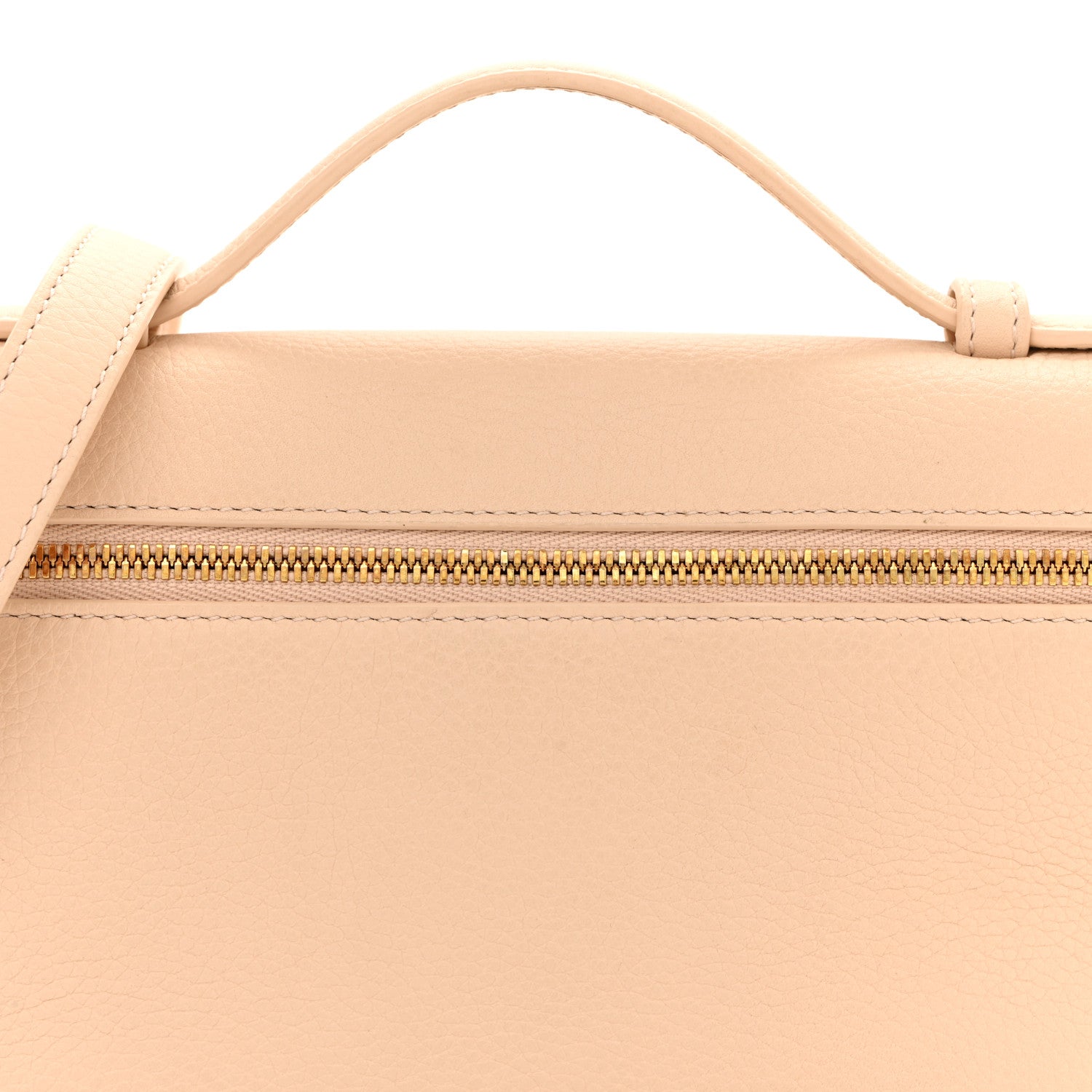 Loro Piana Grained Calfskin L19 Extra Pocket Pouch Creamed Honey 7 of 11