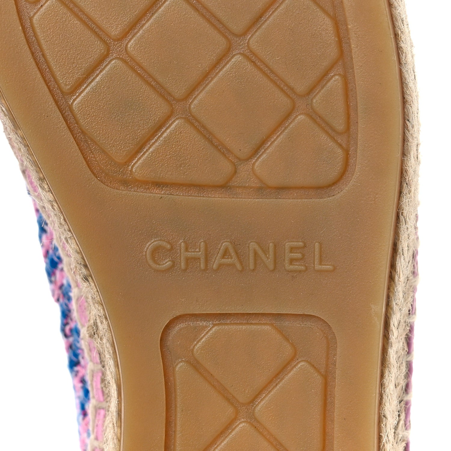 Chanel Tweed Grosgrain CC Espadrilles 38 Pink Black 7 of 11