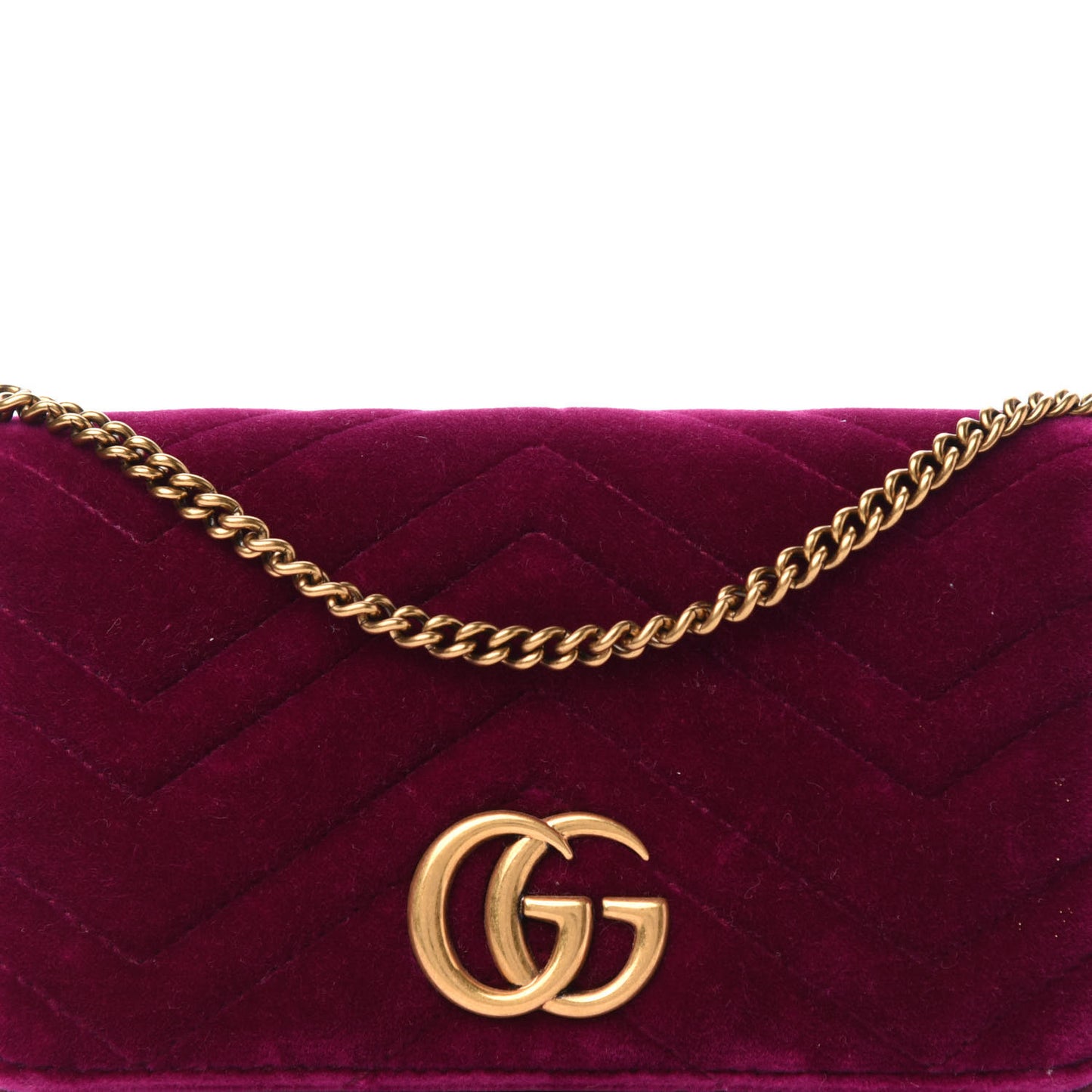 Velvet Matelasse GG Marmont Mini Bag Fuchsia Violet Cyclamen