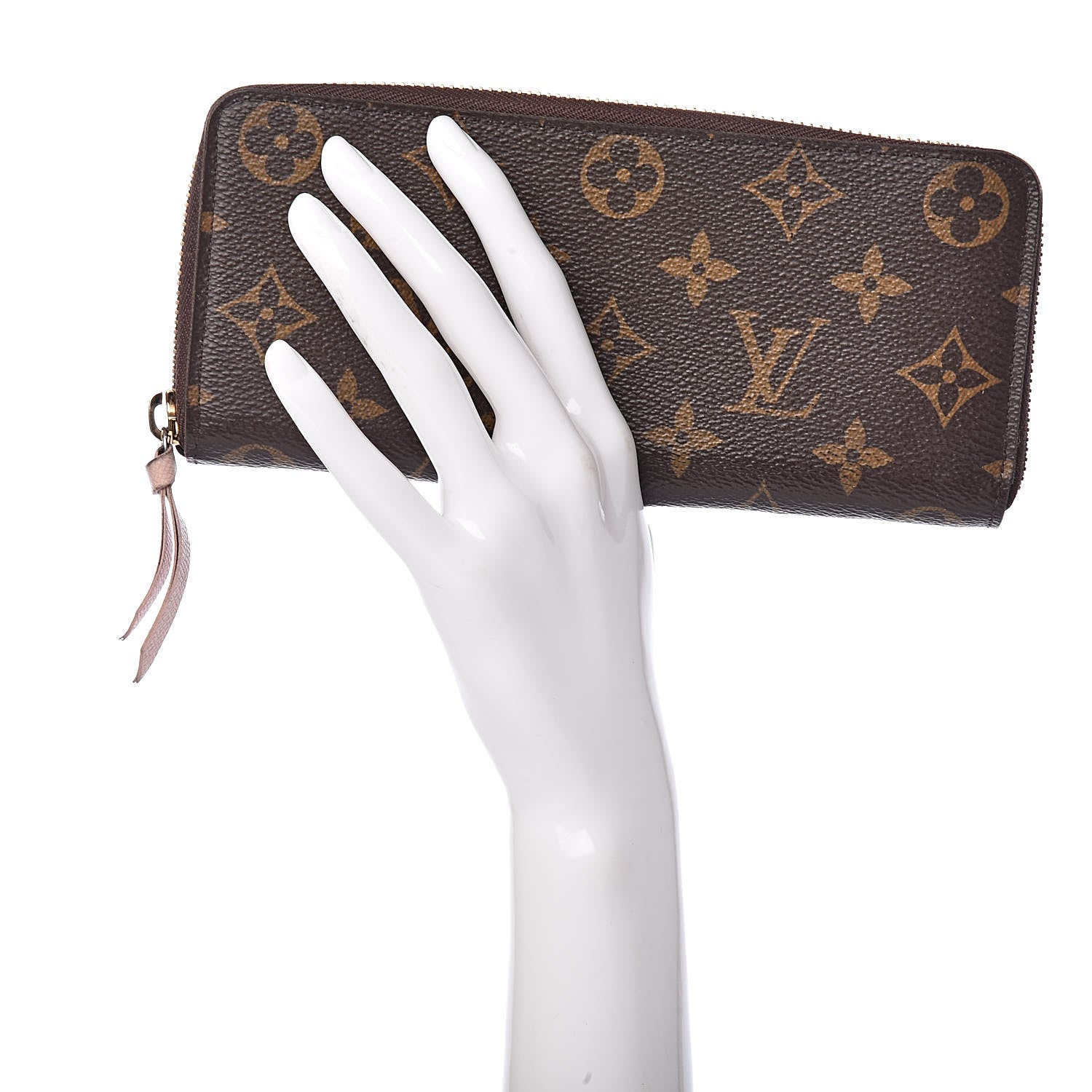 Louis Vuitton Monogram Clemence Wallet Rose Ballerine 2 of 8