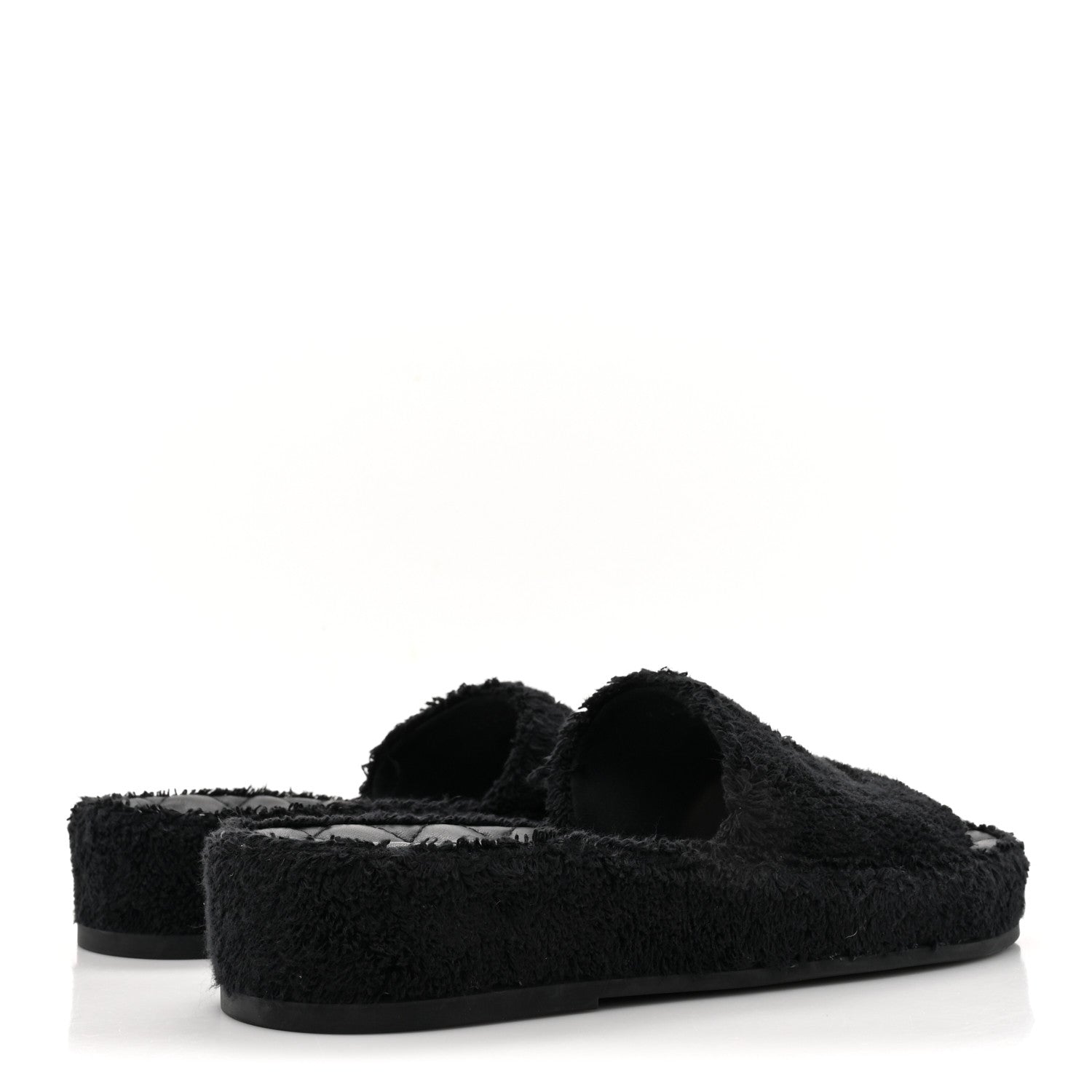 Chanel Terry Cloth Lambskin CC Sandals 36 Black 1620142 – FASHIONPHILE