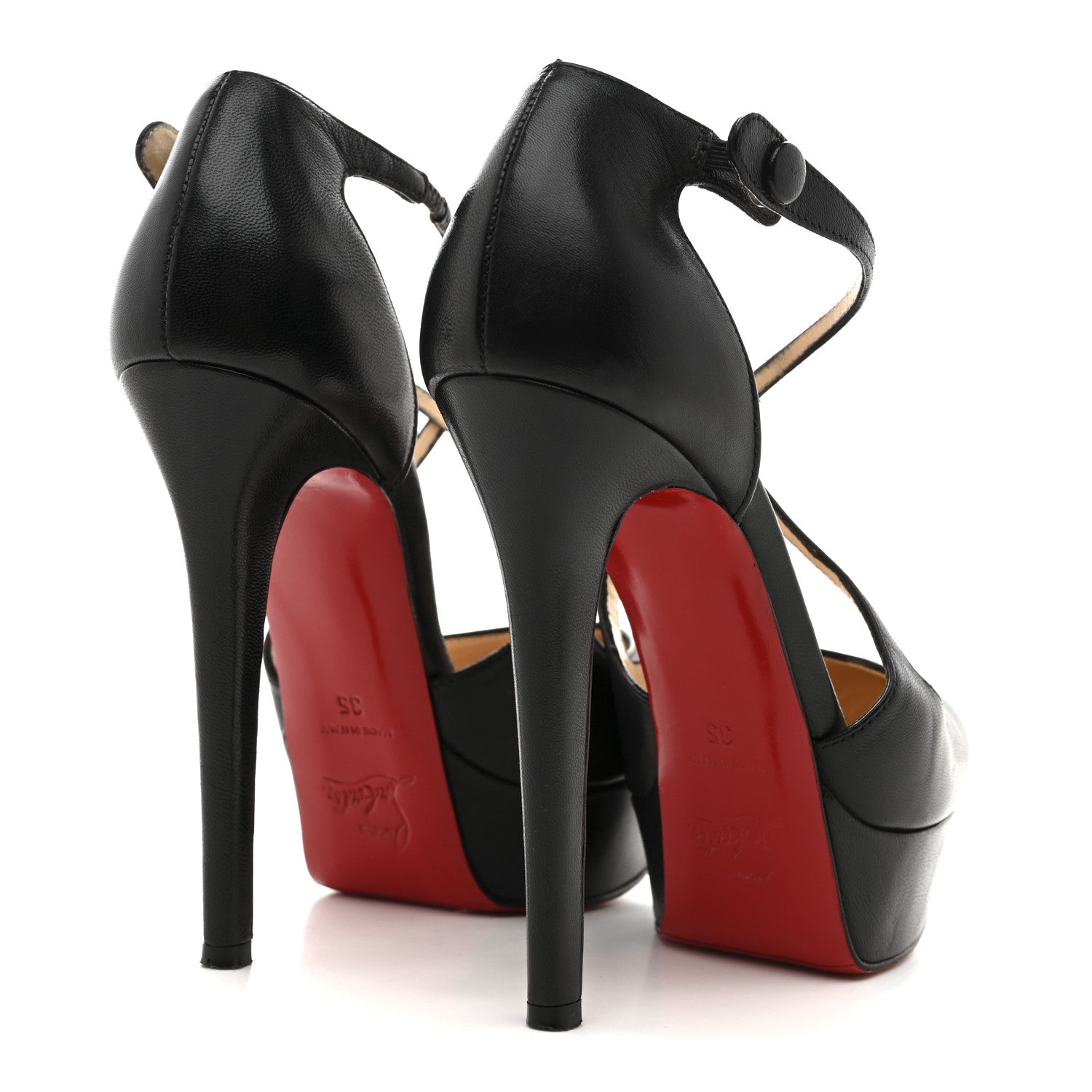 Christian Louboutin Kid Borghese 140 Pumps 35 Black 5 of 9