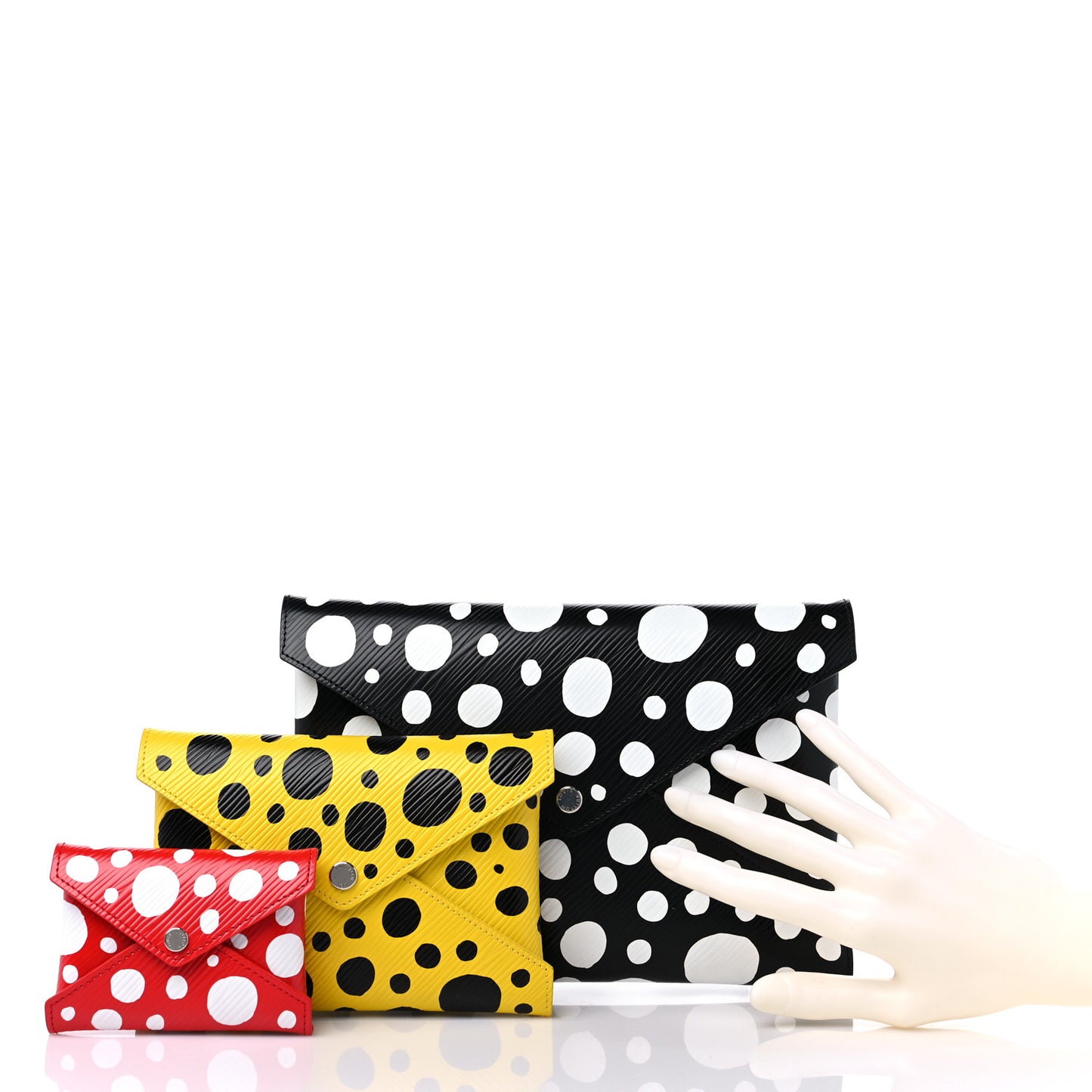 LV X YK Epi Kirigami Pochette Set Black Red Yellow