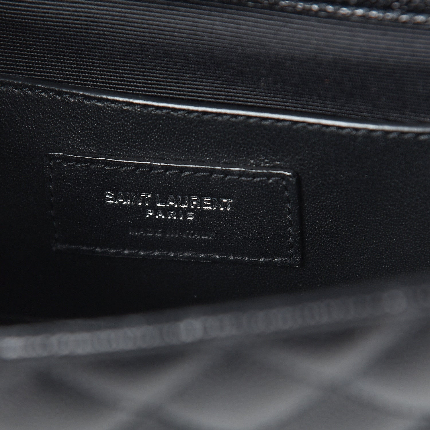 Saint Laurent Grain De Poudre Textured Mixed Matelasse Triquilt Small Monogram Satchel Black 5 of 8