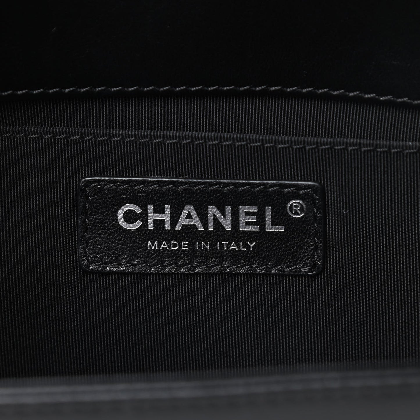 Lambskin Quilted Medium Boy Flap Black