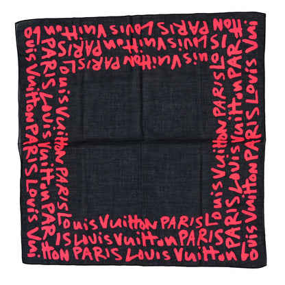Louis Vuitton Cotton Graffiti Bandana Rose 1 of 4