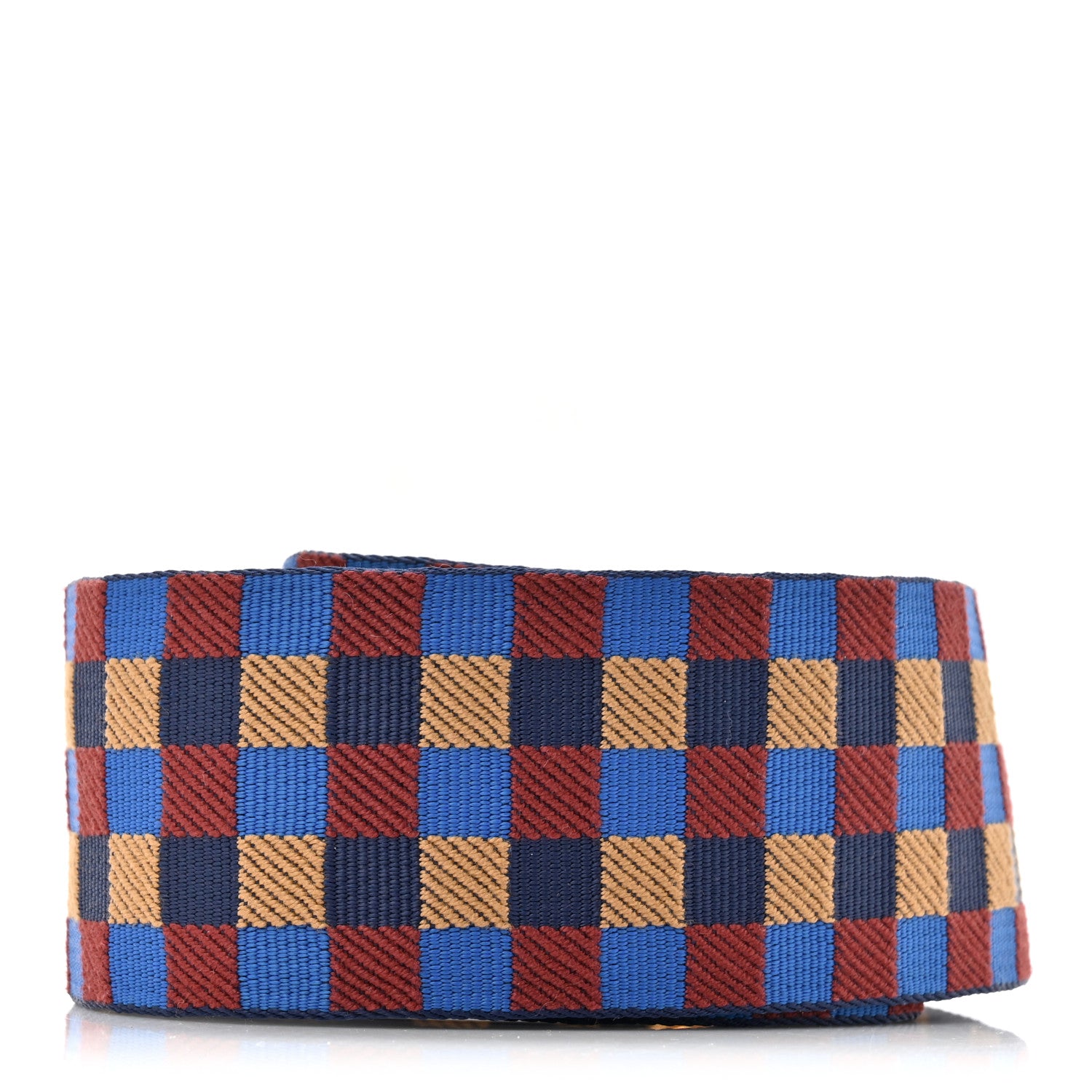 Hermes Toile Swift 50mm Maxi Quadrille Shoulder Strap Bleu Billard Biscuit Rouge H Black 2 of 5